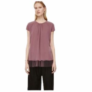 COS Cap Sleeve Gathered Blouse with Chiffon Bottom